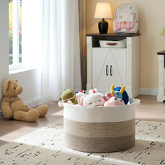 Luxury Little Extra Large Nursery Basket close-up weave highlights sturdy cotton rope