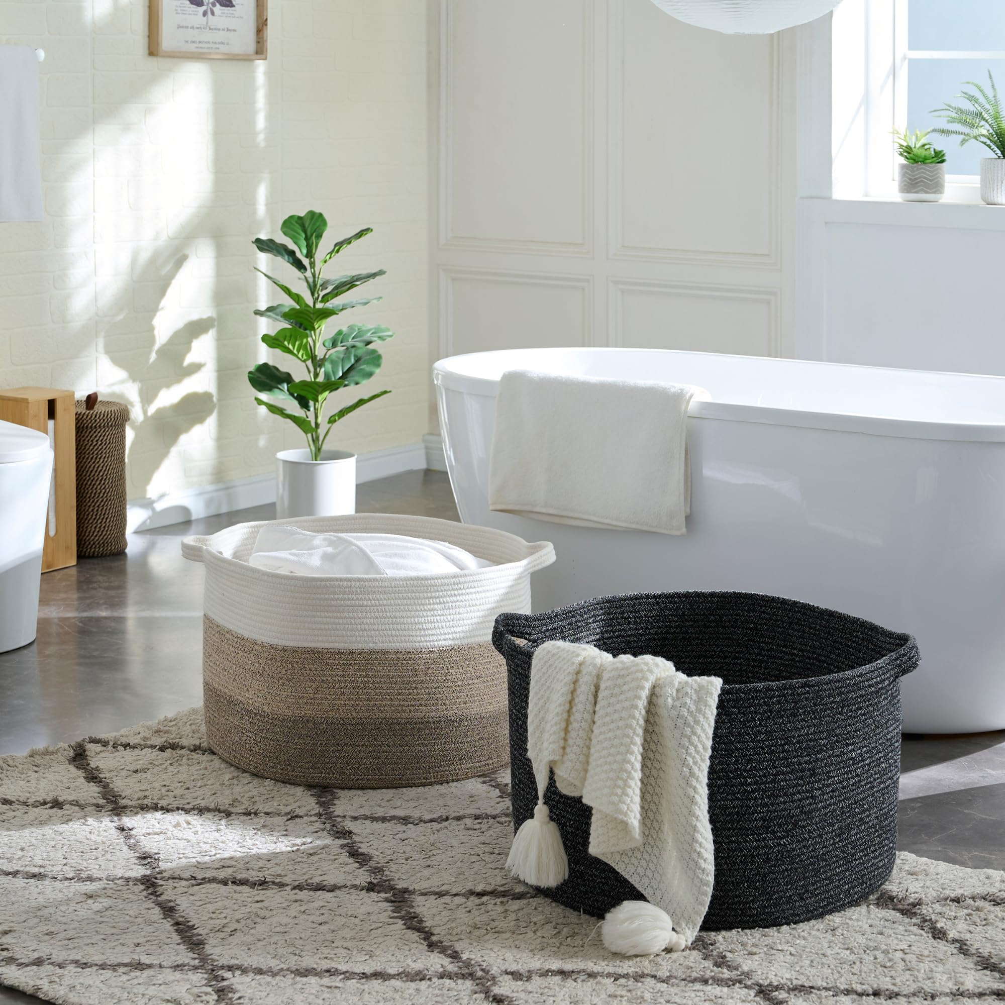 Luxury Little Extra Large Nursery Basket folded-top design for compact storage