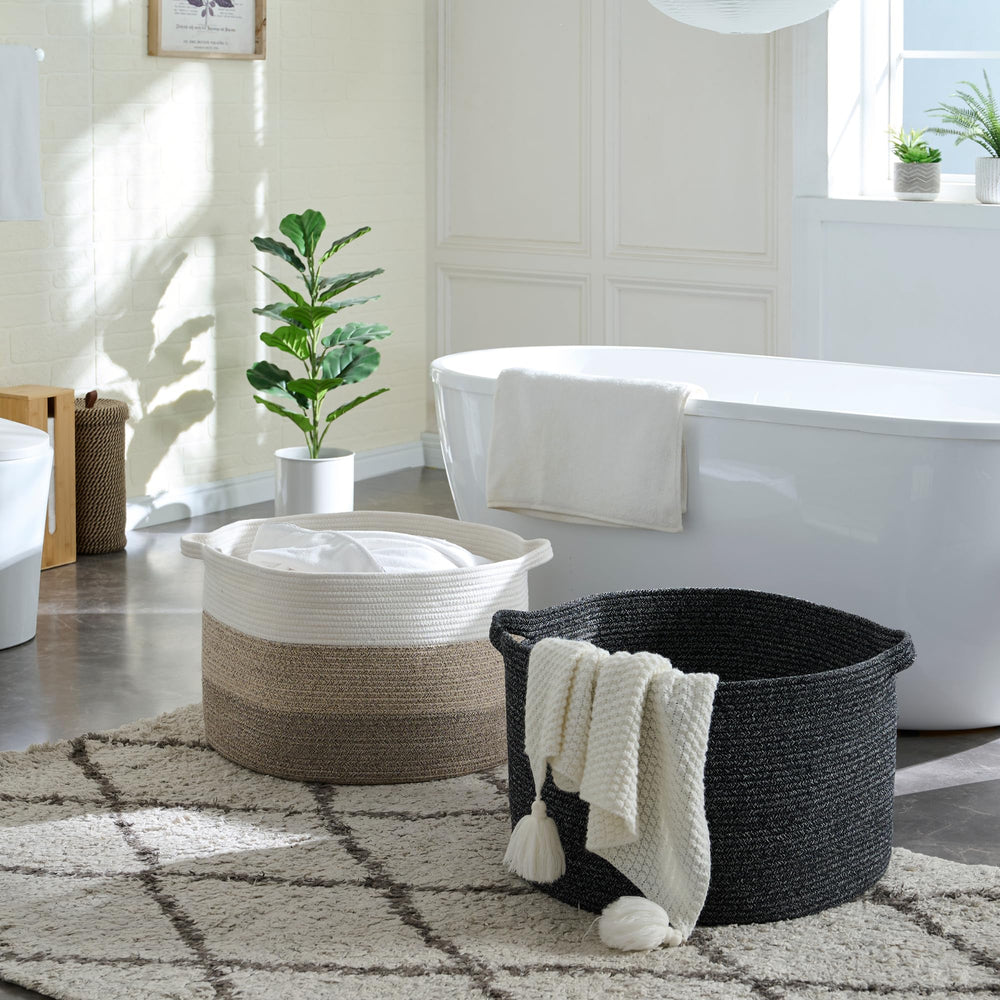 Luxury Little Extra Large Nursery Basket folded-top design for compact storage