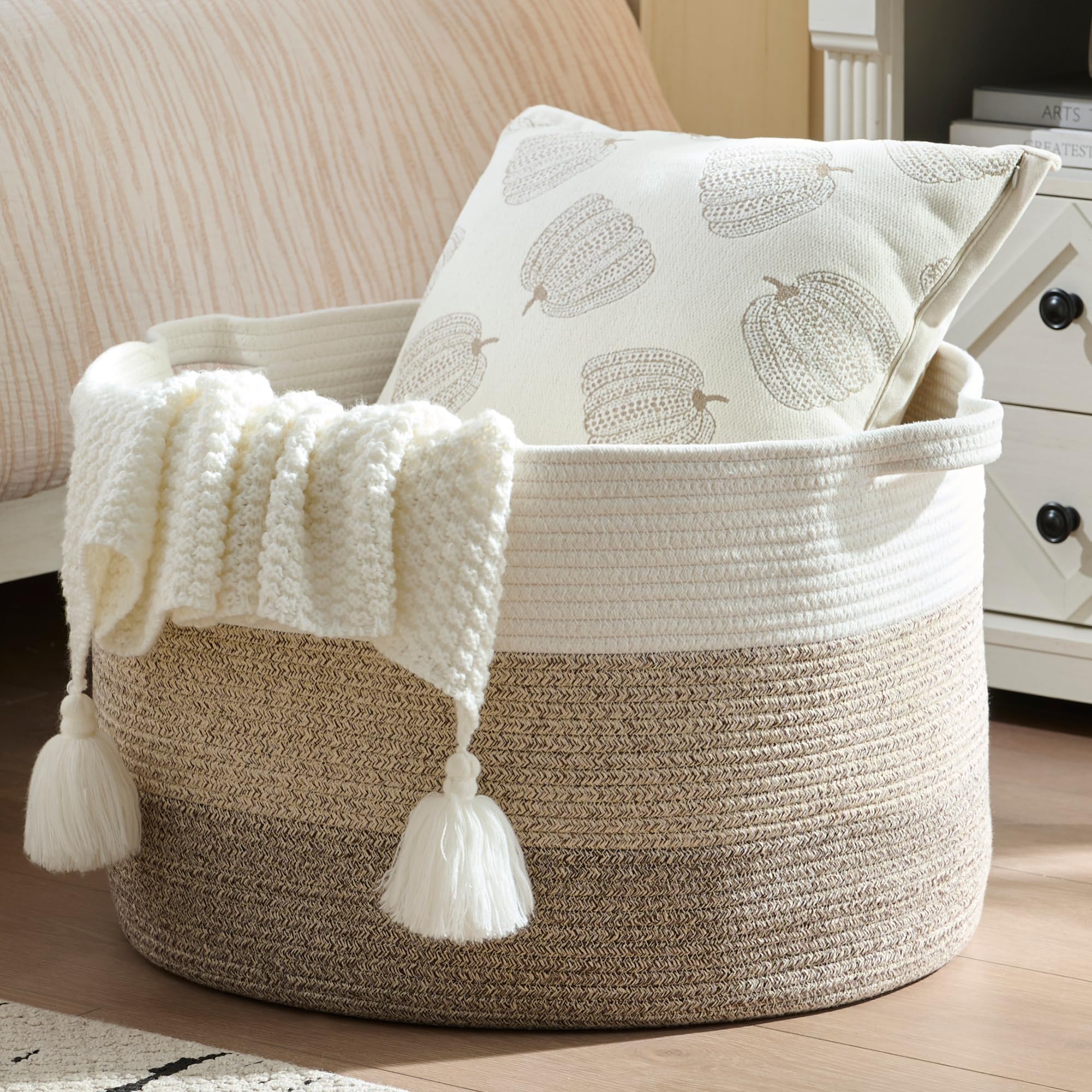 Luxury Little Extra Large Nursery Basket front view shows spacious storage for toys