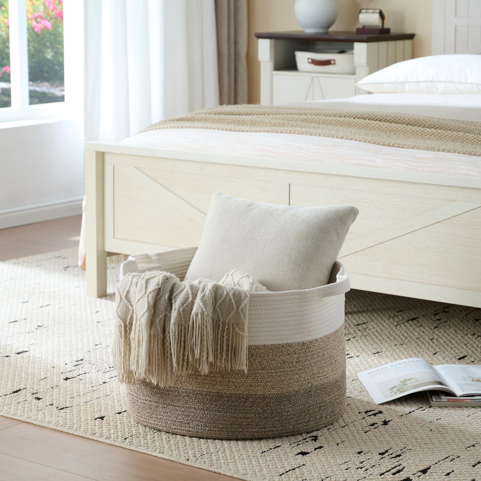 Luxury Little Extra Large Nursery Basket with toys demonstrates versatile storage use