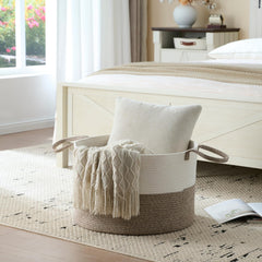 Luxury Little XXXL Nursery Storage Basket two-tone design enhances decor and storage
