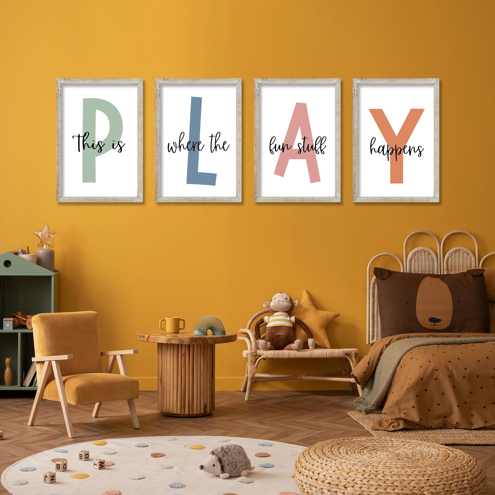 LuZhiQiang Rustic-Kids-Room decor signs enrich a child's space with rustic charm