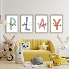LuZhiQiang White-Nursery wall art signs adds warmth to a baby space