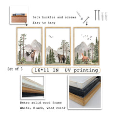 LuZhiQiang wild woodland bear poster brightens a nursery with cozy forest vibes.