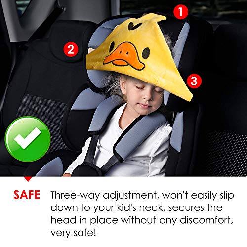 Luzly toddler head strap adjustable buckle fits car seats securely.
