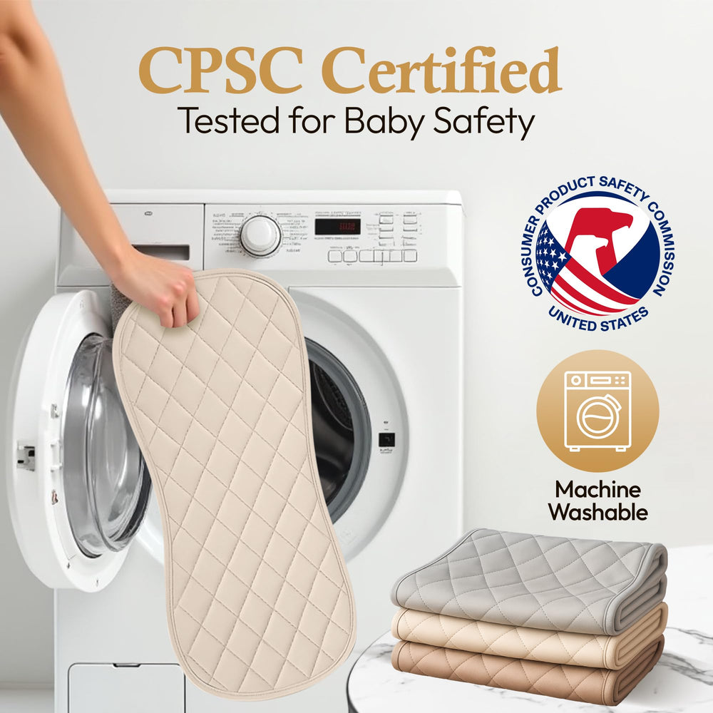 LUZZOR Changing Pad Liners 3 Pack machine washable durability handles daily laundry