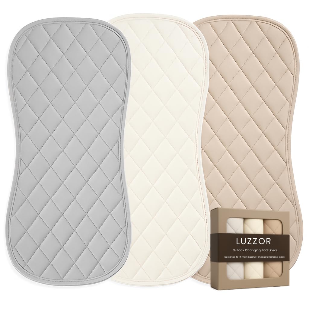 LUZZOR Changing Pad Liners 3 Pack top layer bamboo viscose offers silky softness