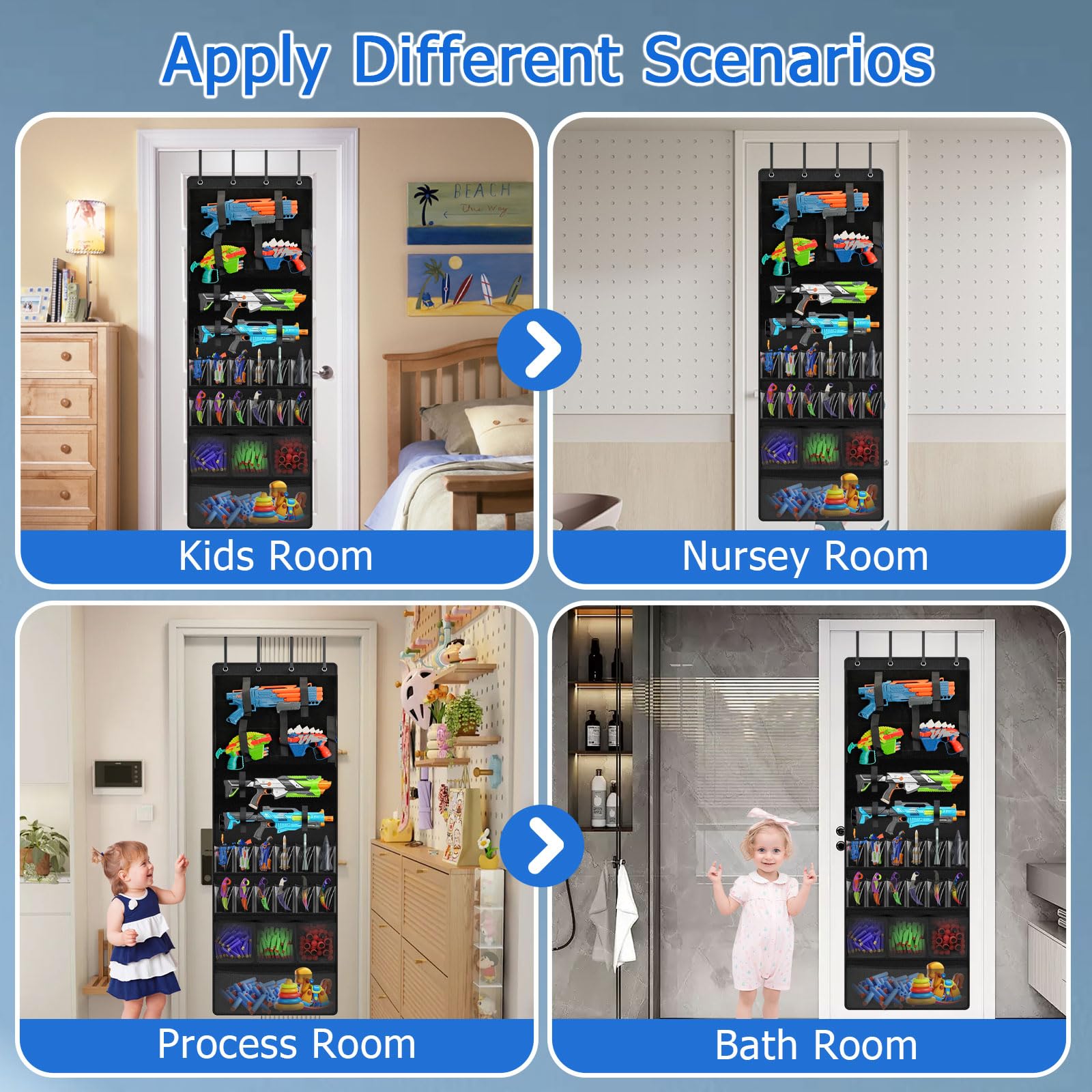 Lveesto Over the Door Organizer easy-clean material for quick maintenance