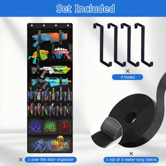Lveesto Over the Door Organizer vertical storage layout for toy guns