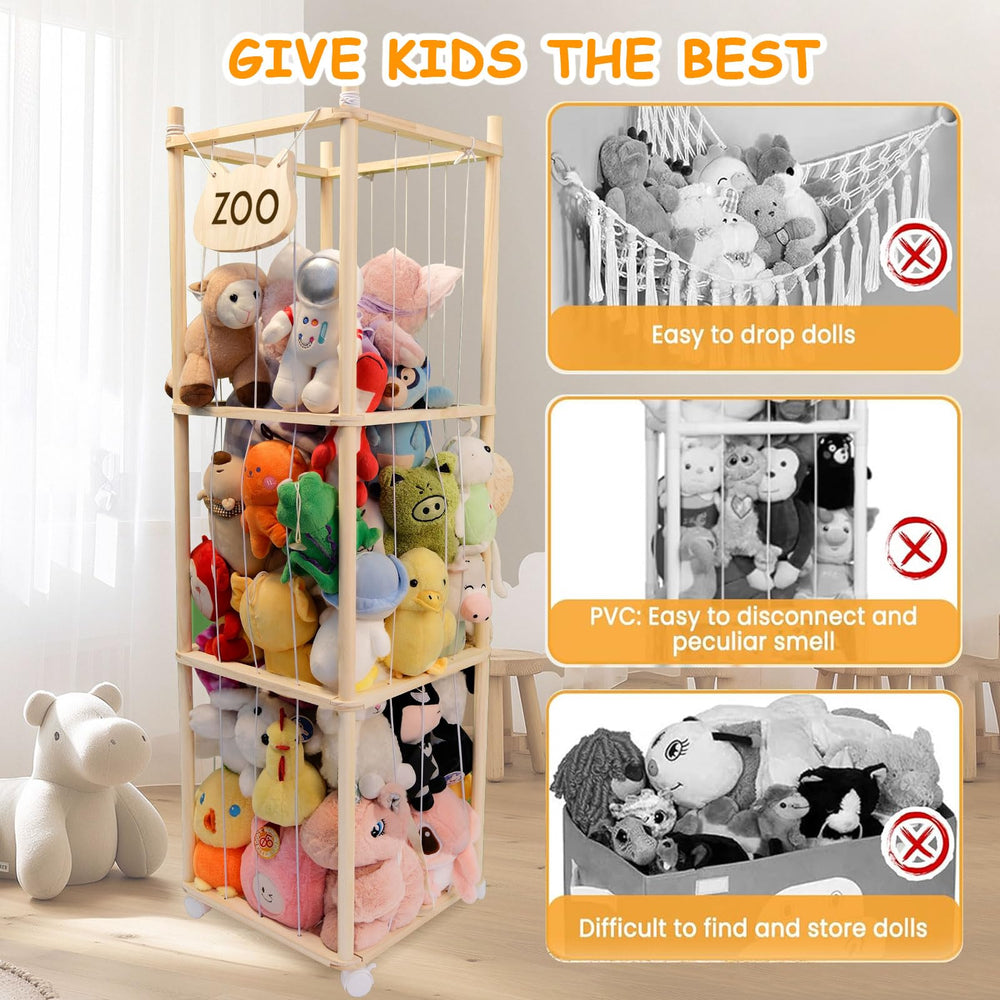 Lveesto storage tower in playroom demonstrates minimalist style and function.