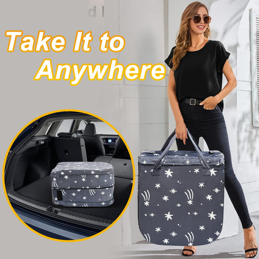 Lvemilio foldable design stores neatly at home or in the car.