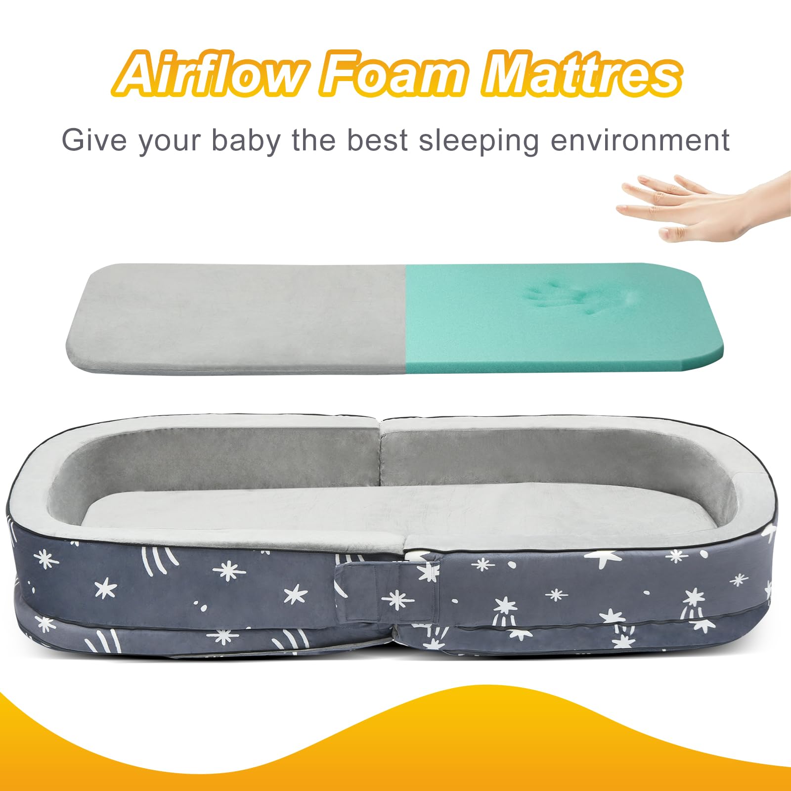 Lvemilio velvet fabric cover delivers cozy toddler sleep experience.
