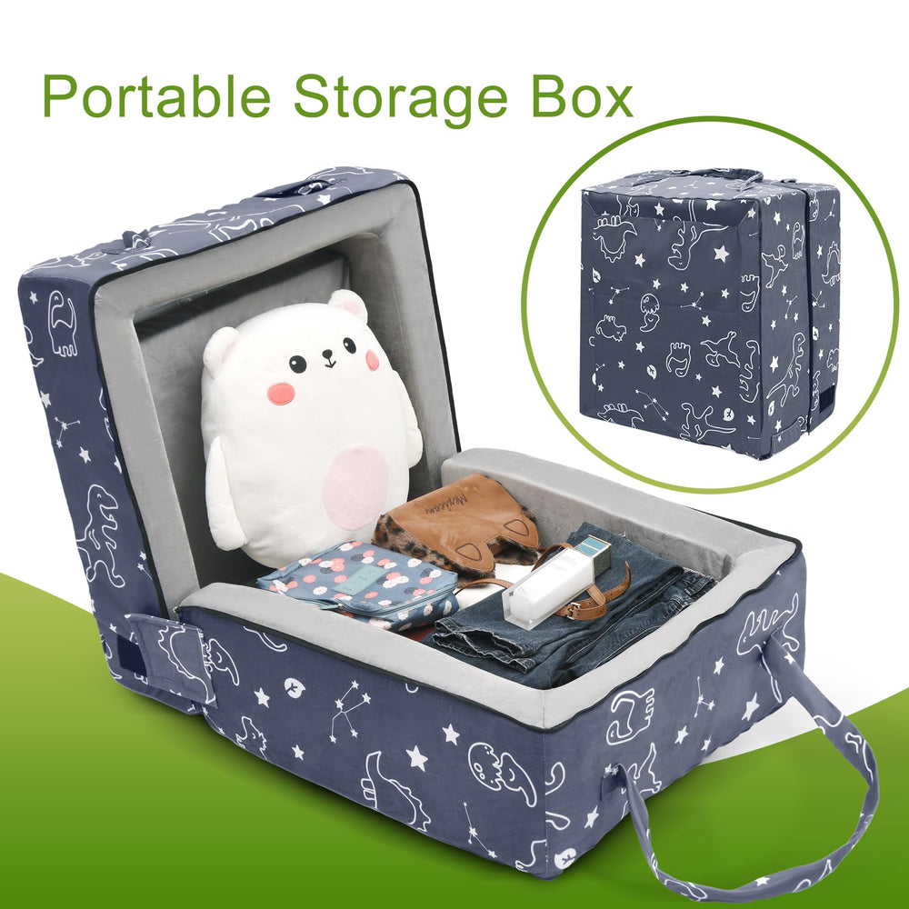 Lvemilio Toddler Travel Bed internal storage pocket keeps small items handy.