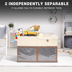 LVGOATH adjustable dividers in a toy organizer for varied toy sizes.