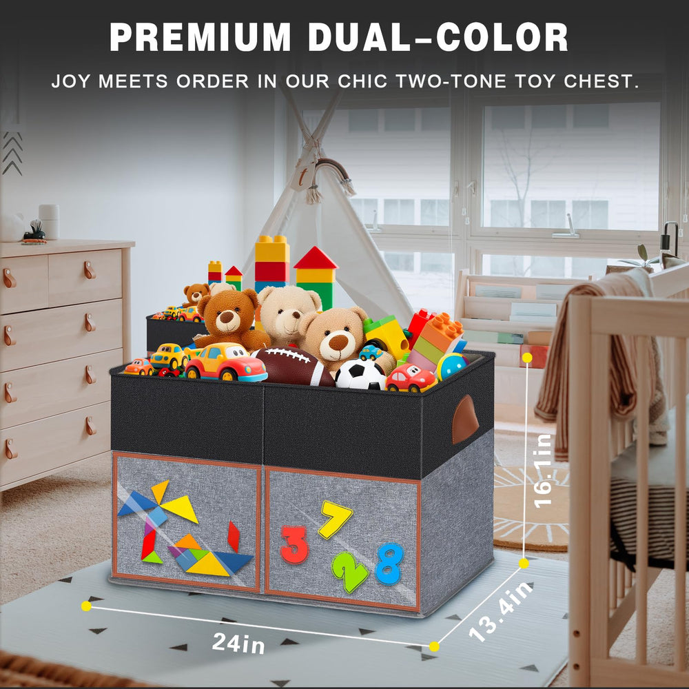 LVGOATH toy storage box collapsible design saves space when not in use.