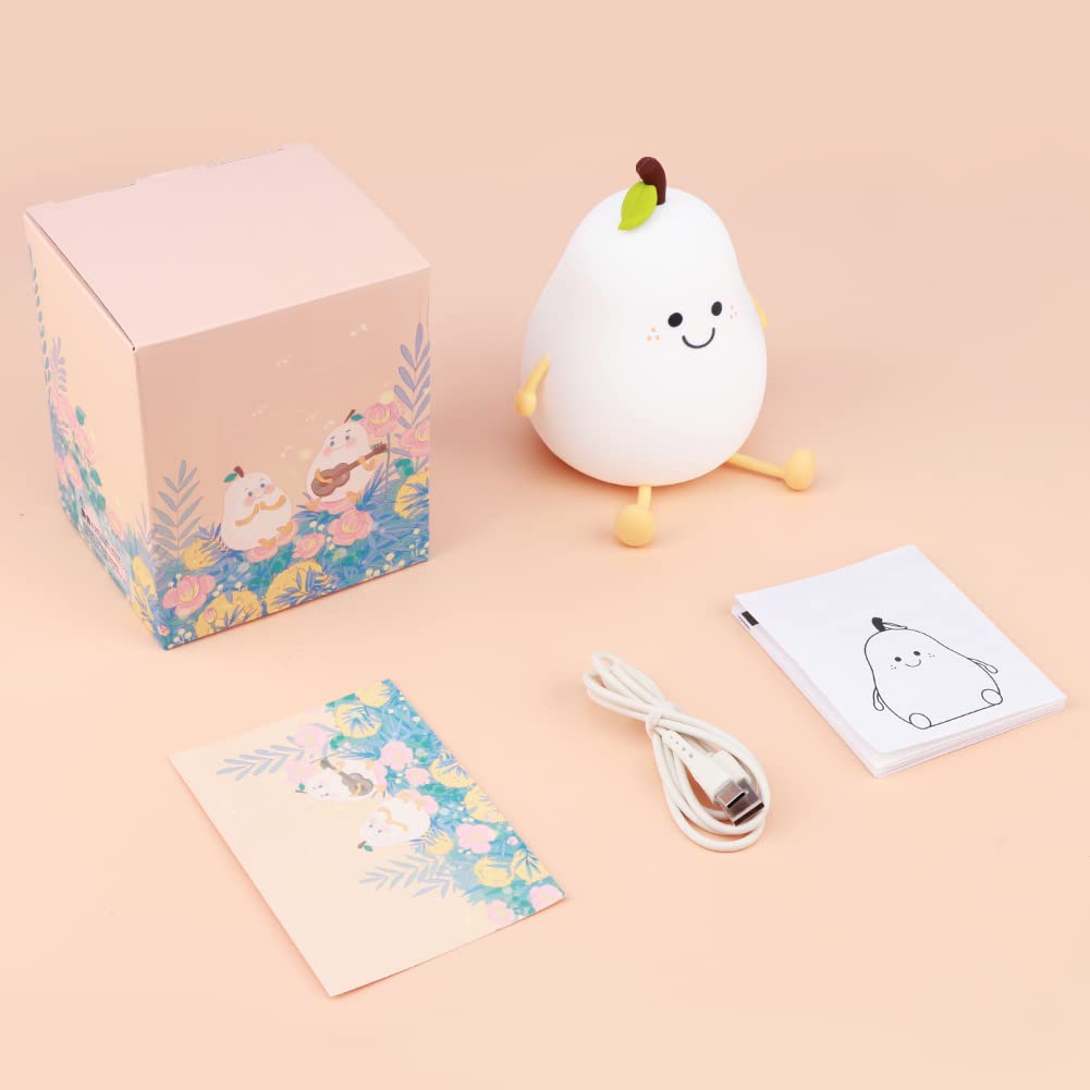 LVOERTUIG Cute Pear Night Light gift-ready packaging for gifting