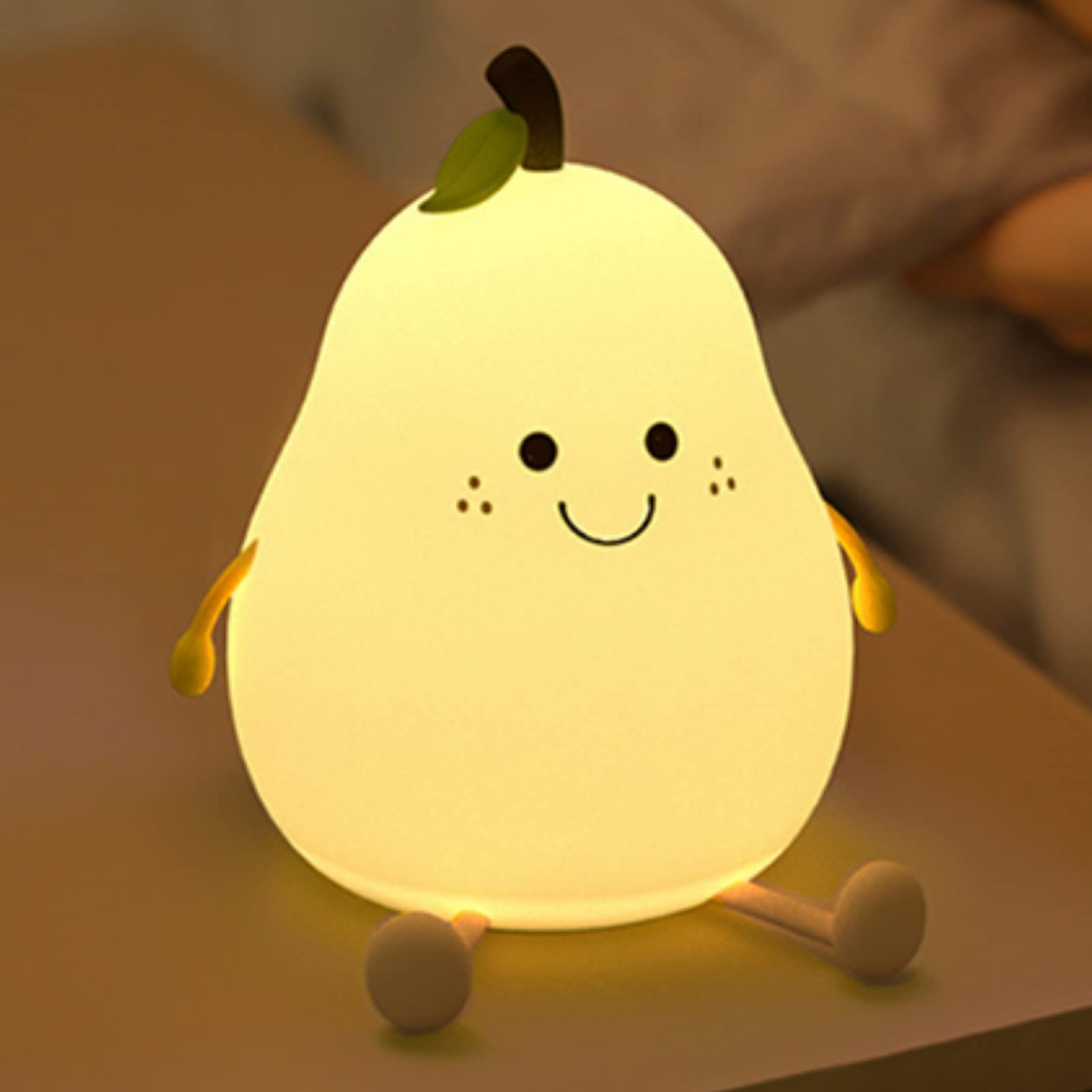 LVOERTUIG Cute Pear Night Light in pear shape offers a gentle bedtime glow.