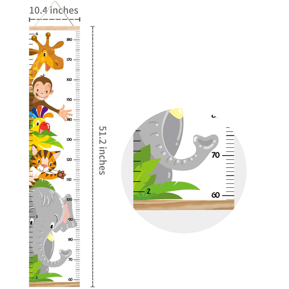 Lvpai animal-pattern growth chart adds playful nursery decor for boys and girls.