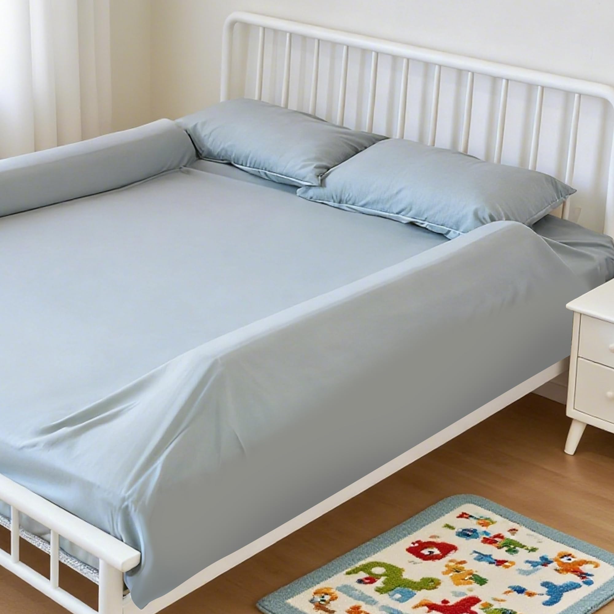 LVYSHOW 2-pack bumper set offers coverage for multiple beds.