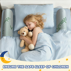 LVYSHOW foam bed bumper close-up showing soft, skin-friendly cushioning for toddlers.
