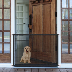 LWFCOEE mesh gate at doorway and stairs for safe containment