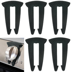 Lwuzkdo 5-pack gas stove knob locks front view showing secure, child-safe design