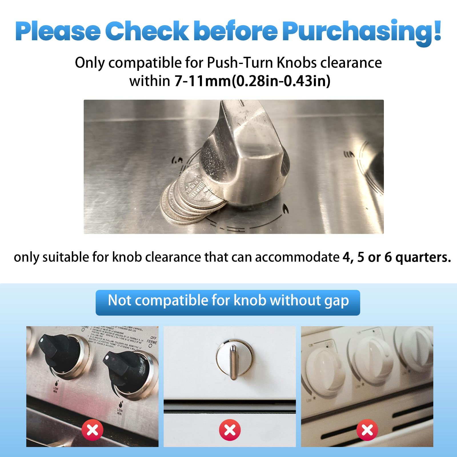 Lwuzkdo 5-pack gas stove knob locks packaging box ready for storage