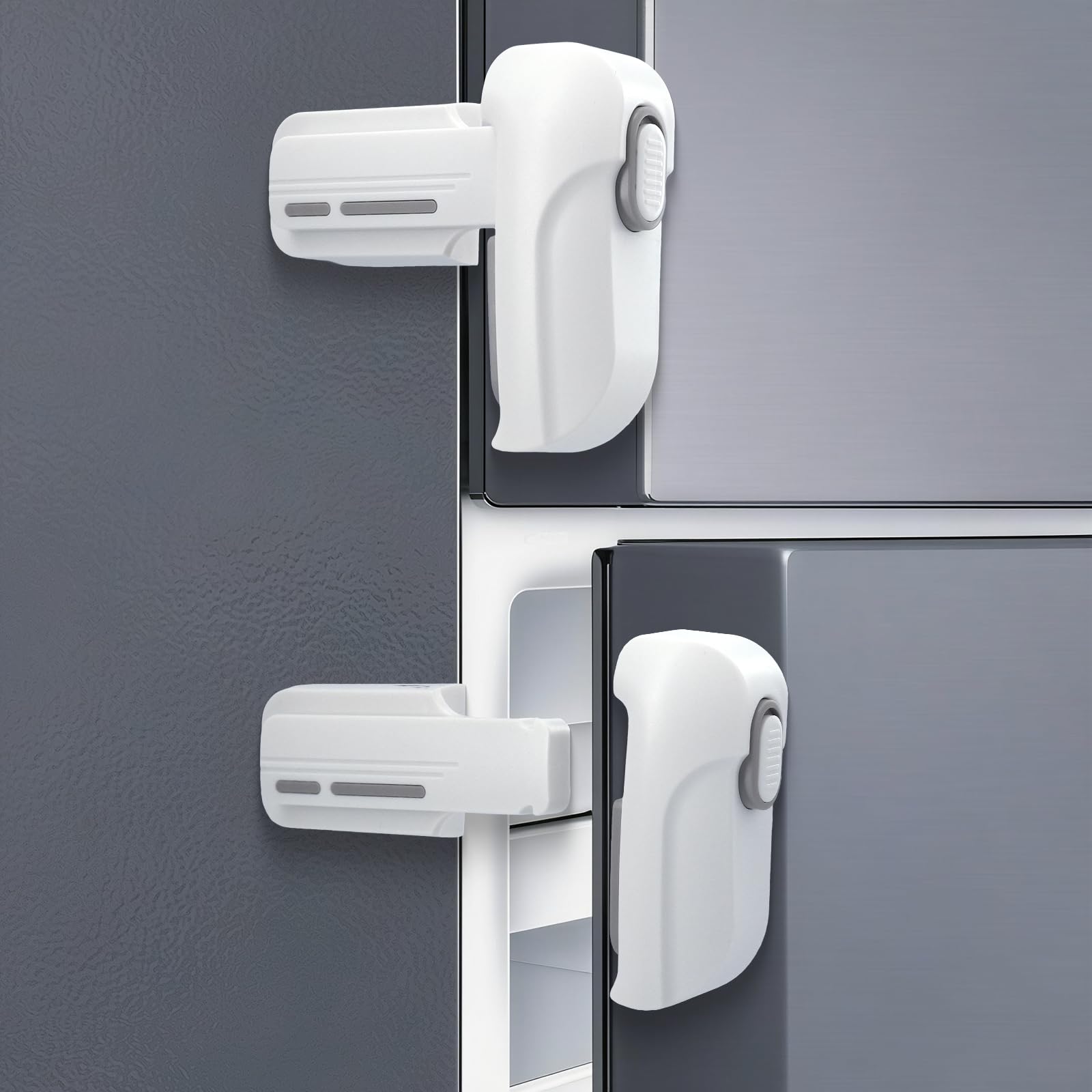 Lwuzkdo dual mode fridge lock packaged showing ready-to-install safety kit