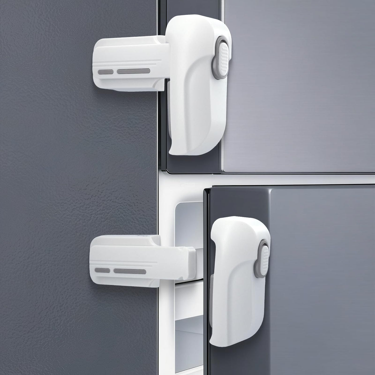 Lwuzkdo dual mode fridge lock packaged showing ready-to-install safety kit