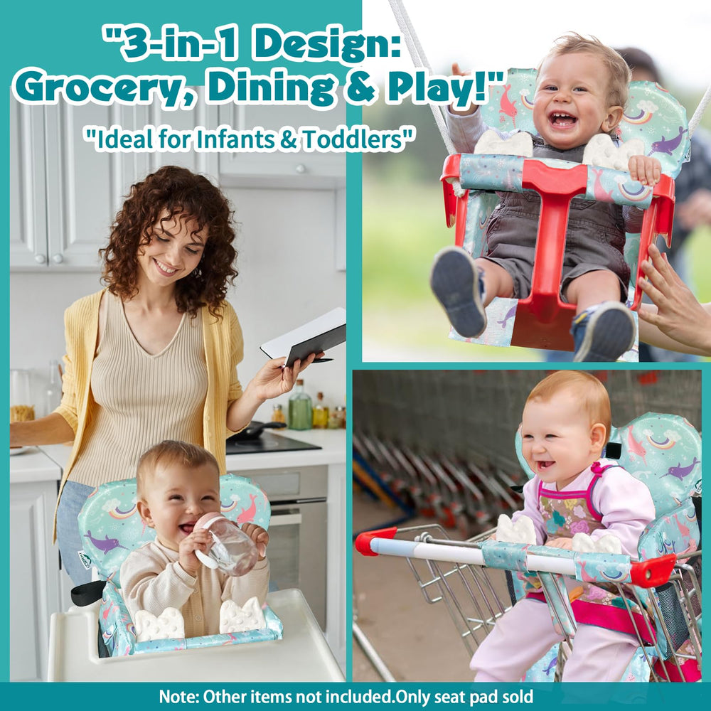 LWWACSS Ocean Blue 3-in-1 design adapting to cart, chair, and swing.