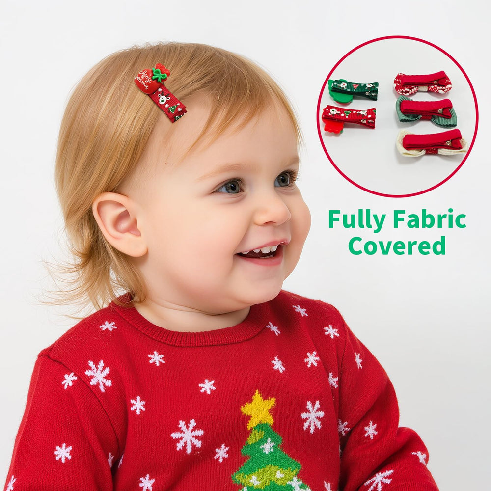 LXC YIZHIFA Christmas tree clip secures fine baby hair during celebrations