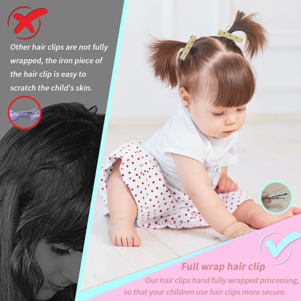 LXC YIZHIFA soft ribbon-wrapped grip clip preventing snags and protecting delicate hair.