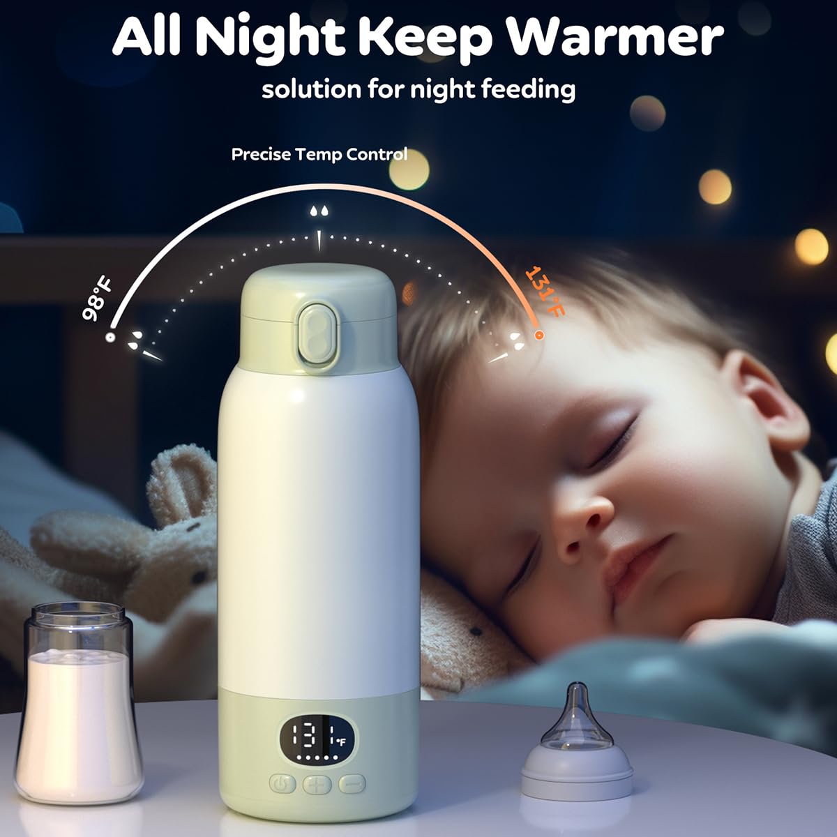 Lxlu bottle warmer LED temperature display for precise control