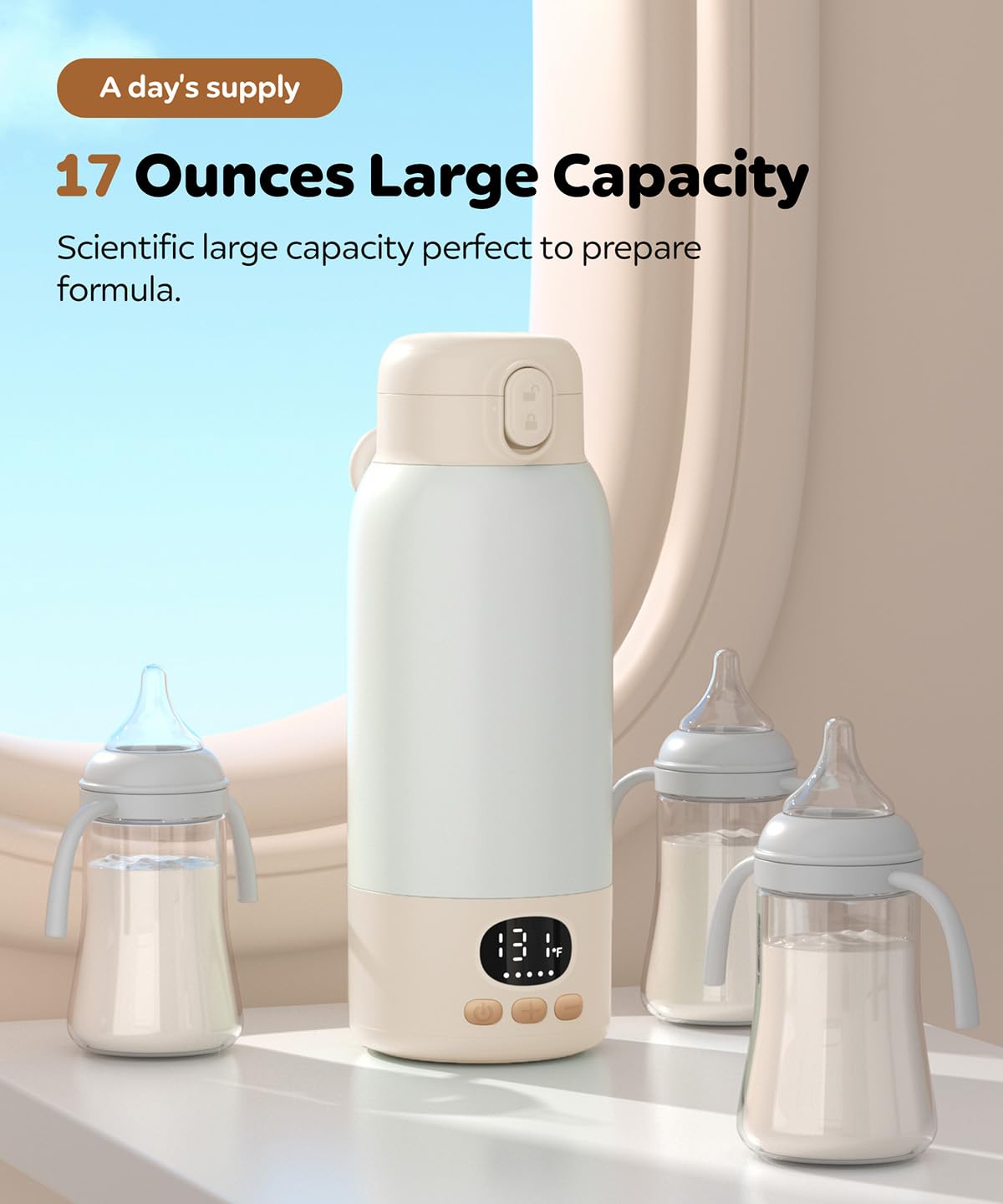 Lxlu bottle warmer with precise temperature control for consistent warmth