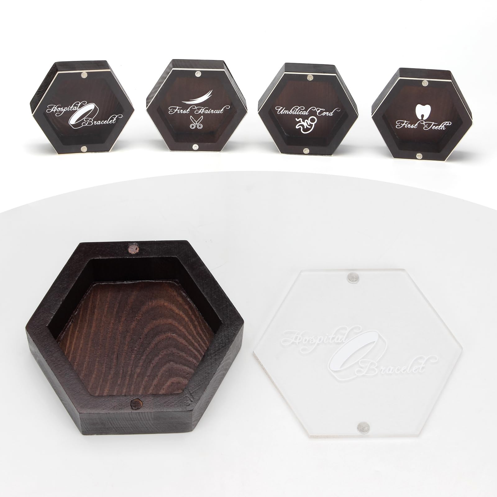 Lxmxgk keepsake box with clear acrylic lid for visible stored treasures.