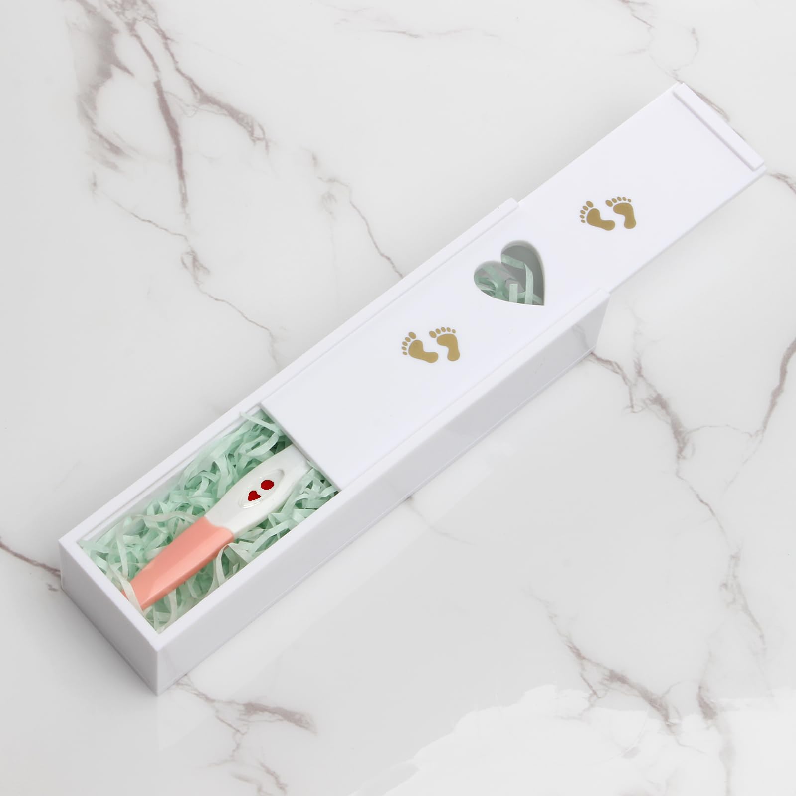 Lxmxgk pregnancy test keepsake box closed lid design for reliable protection.