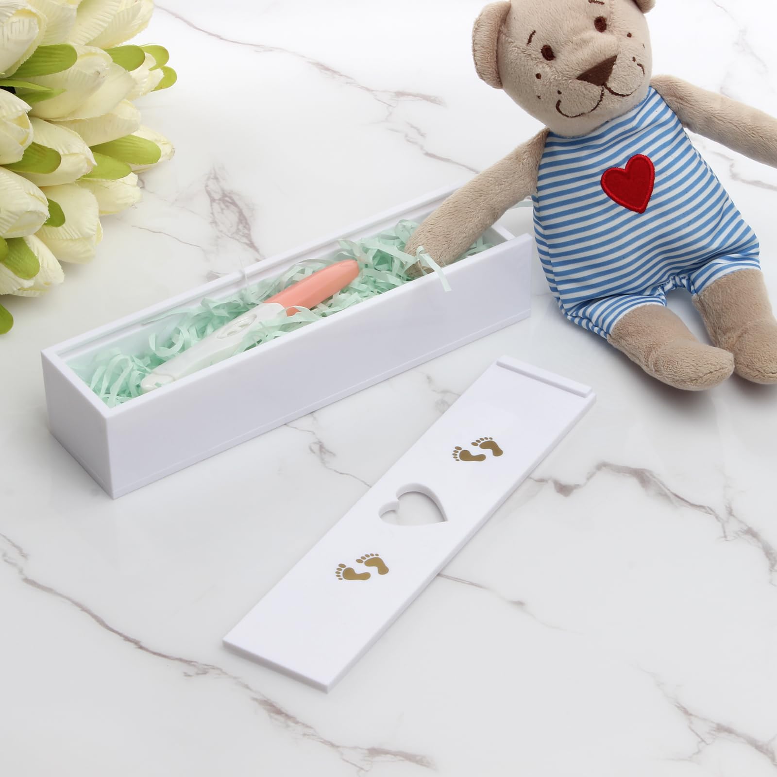 Lxmxgk pregnancy test keepsake box elegant-design with memory-worthy presentation.