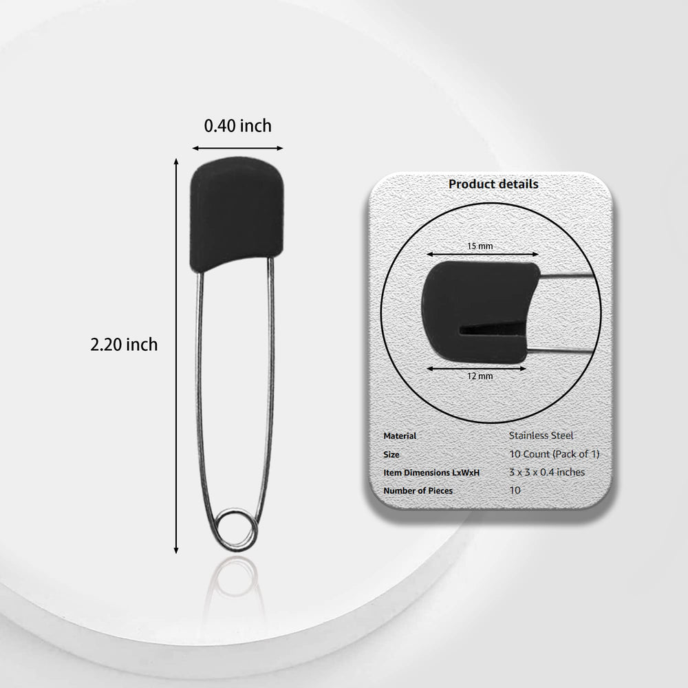 Lxnoap stainless steel diaper pins close-up highlighting durable rust-resistant construction