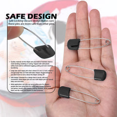 Lxnoap diaper pins with U-groove safe design, preventing poke-outs during use