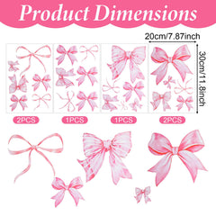 LXUEJIE pink bow wall sticker watercolor close-up showcases vivid finish for children's rooms
