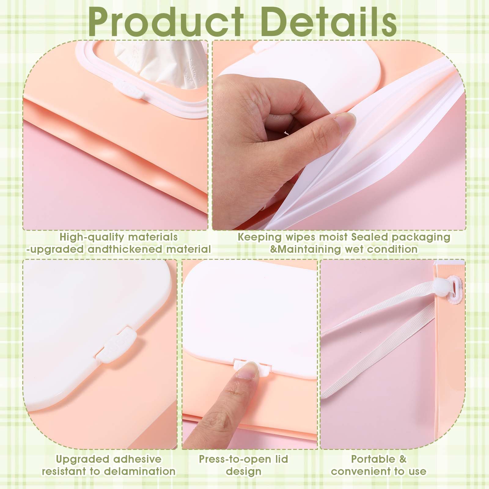 LXUEJIE refillable wipes dispenser with zipper for quick refills