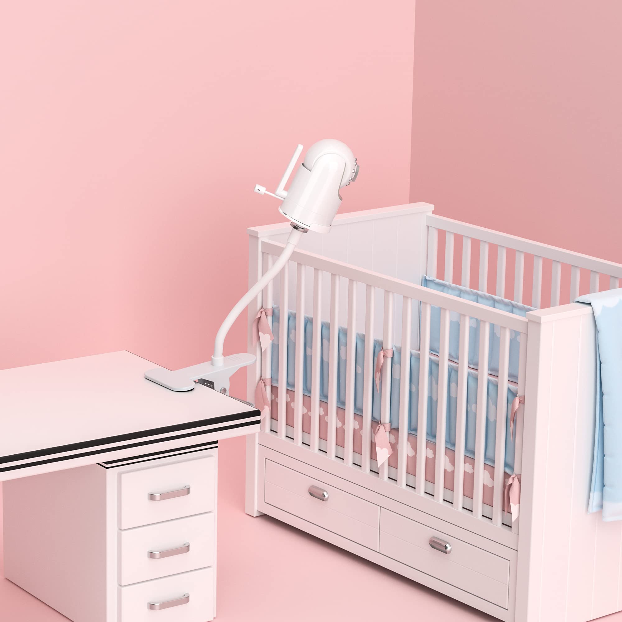Lyeiaa Baby Monitor Mount 1/4-thread-hole support enables various cameras
