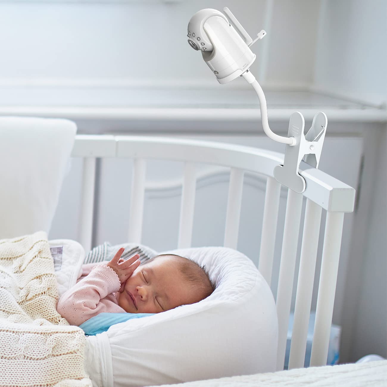 Lyeiaa Baby Monitor Mount crib-clip on-surface base prevents scratches