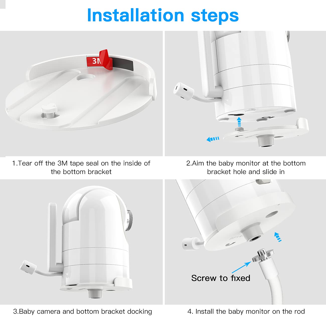 Lyeiaa Baby Monitor Mount portable-folding design makes travel easy
