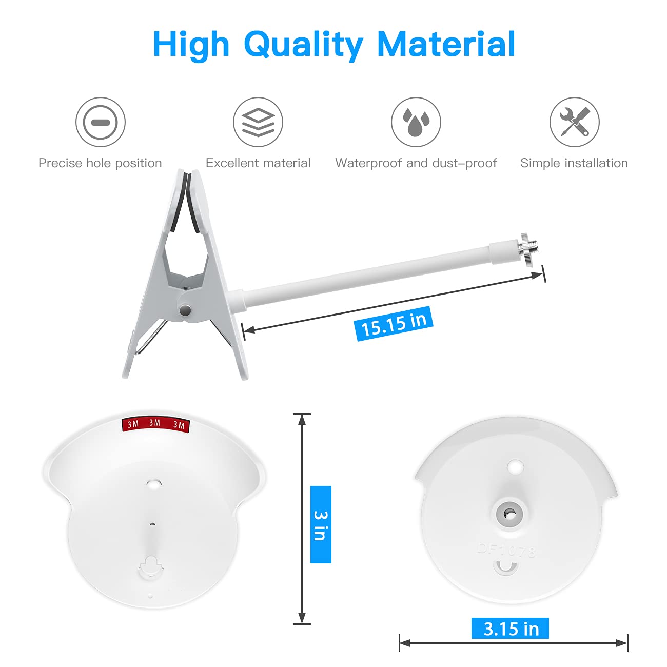 Lyeiaa baby monitor stand features adjustable angle for optimal tilt.