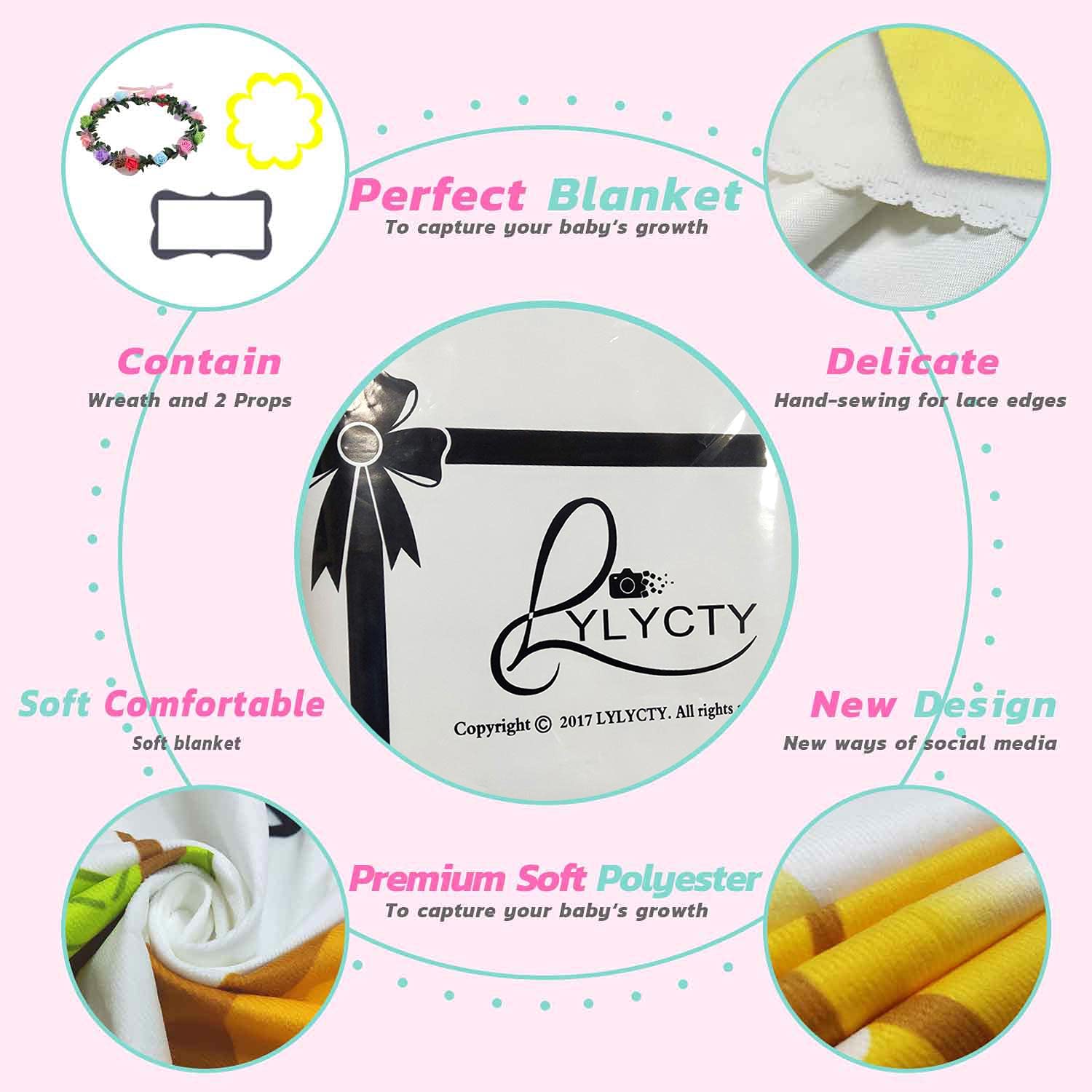 LYLYCTY dye-free polyester fabric ensures safe, soft contact during baby shoots.