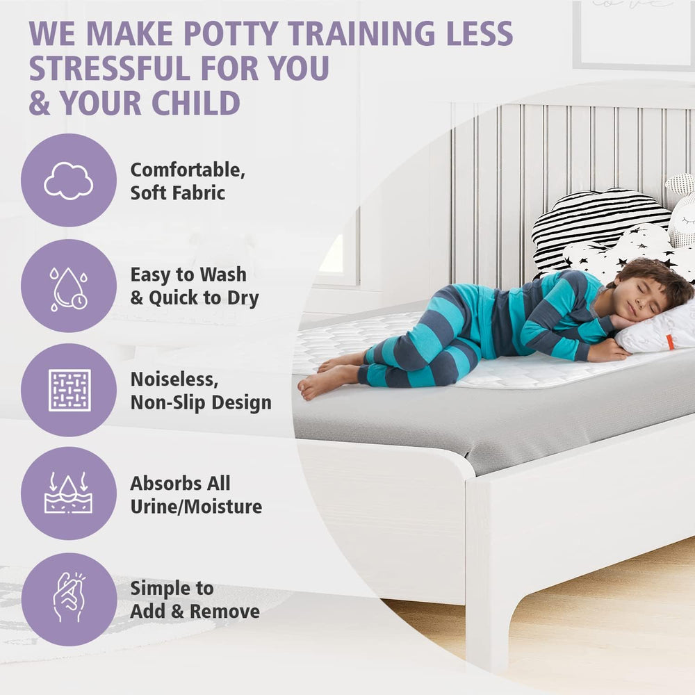 Lynmark 2X toddler potty pad grip-back keeps pad in place through tossing.