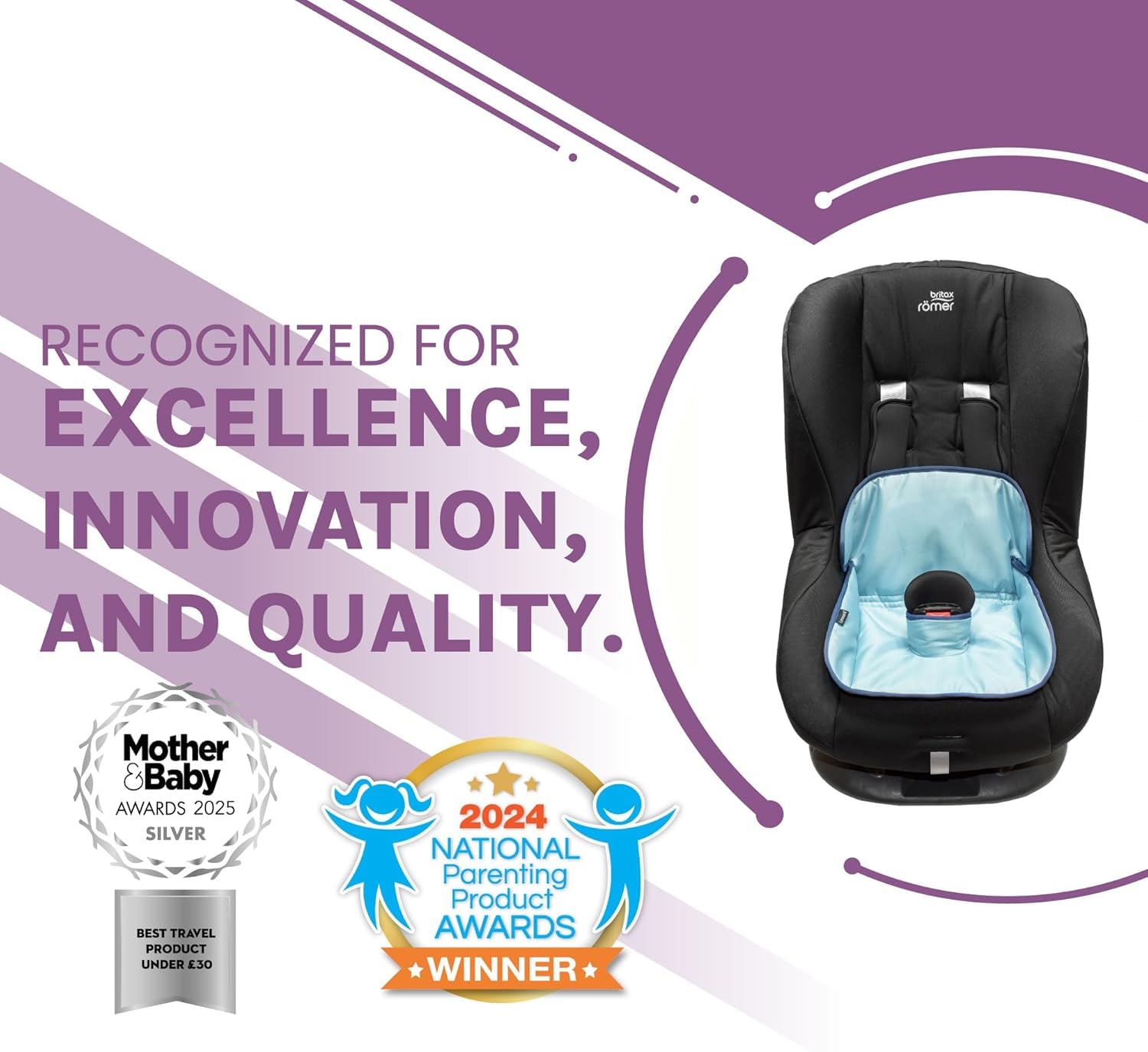 Lynmark award-winning car seat protector blue packaging