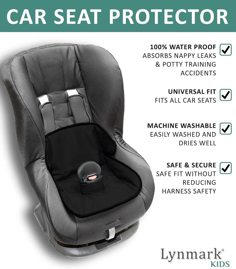 Lynmark car seat protector with edge-to-edge coverage guards upholstery